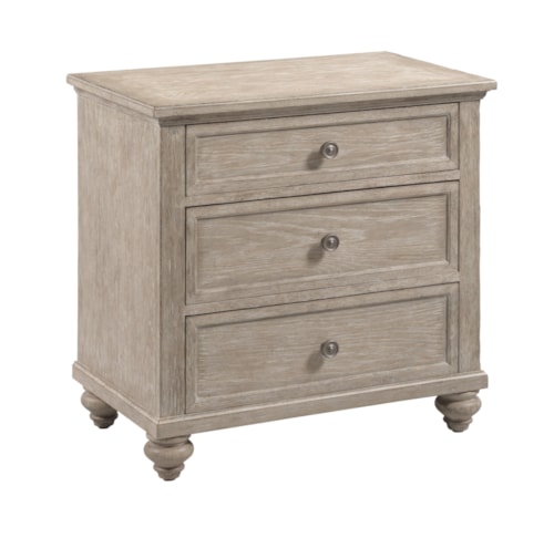 Farmhouse 3-Drawer Nightstand