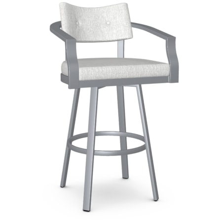 Upholstered Bar Height Swivel Stool