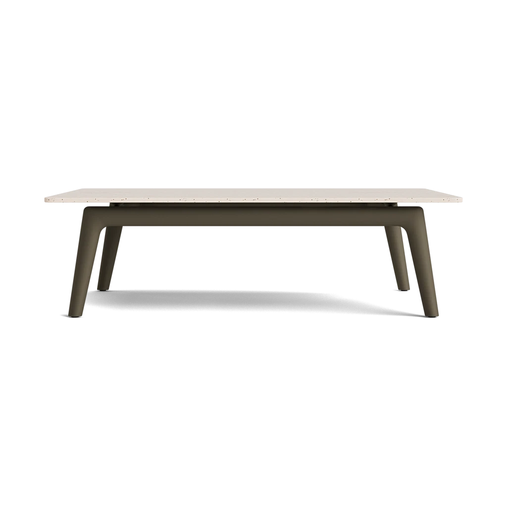 Large 42" Rect. Stone-Top Coffee Table