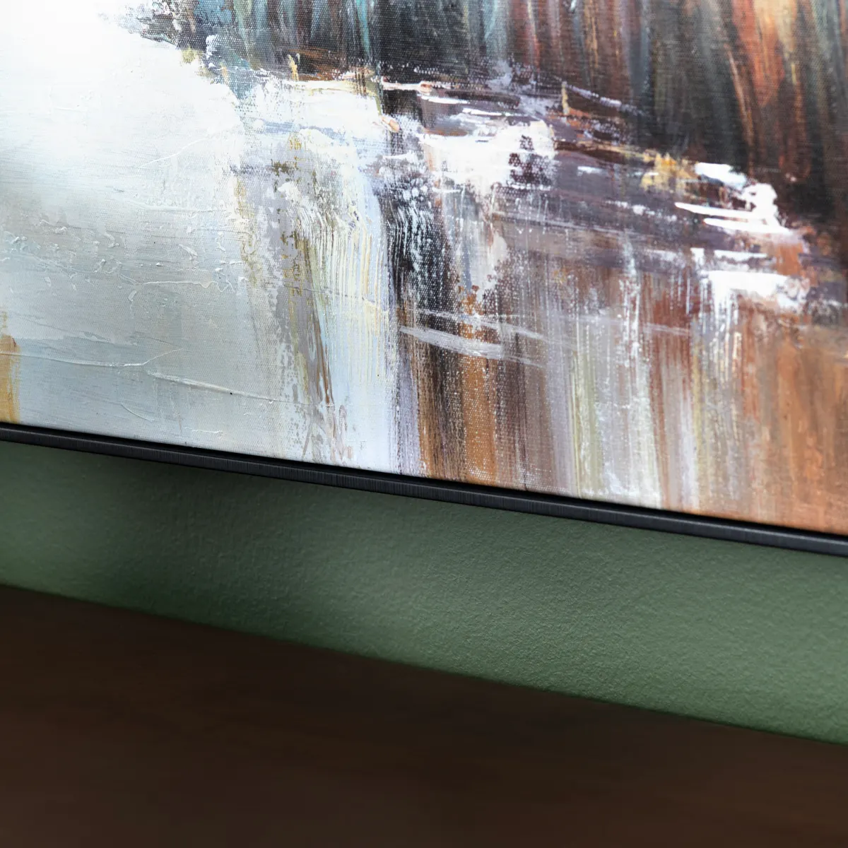 Gazing Egret Framed Canvas