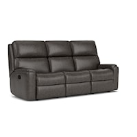 Casual Reclining Sofa with Pillow Arms