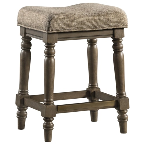 Traditional Upholstered Counter Height Stool