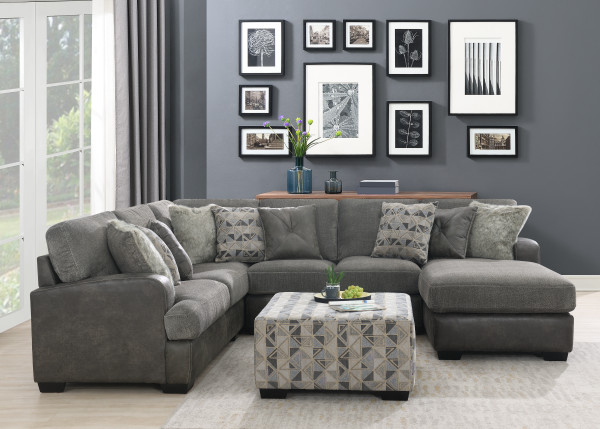 4-Piece Sectional with RSF Chaise