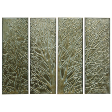 Set of Four Metal Wall Art Panels