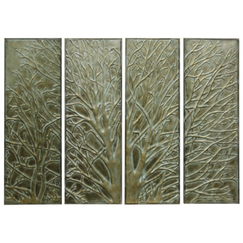 Set of Four Metal Wall Art Panels