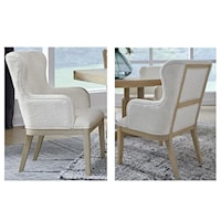 Contemporary Upholstered Arm Dining Chair