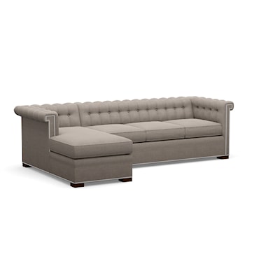 Century Chesterfield 2-Piece Chaise Sectional Sofa