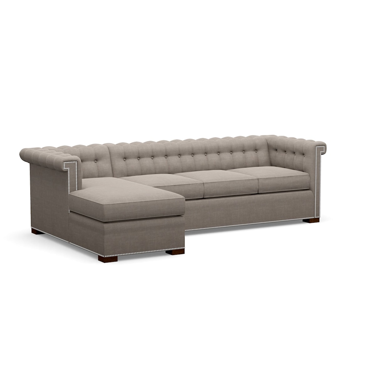 Century Chesterfield 2-Piece Chaise Sectional Sofa