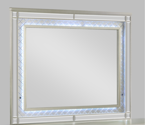 Glam Rectangular Dresser Mirror with LED Touch Light