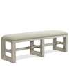 Riverside Furniture Cascade Uph Dining Bench 1in