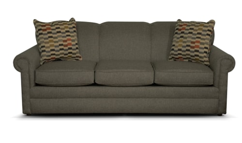 Casual Queen Sleeper Sofa with Innerspring Mattress