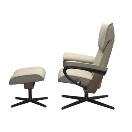 Admiral Medium Cross Base Chair and Ottoman