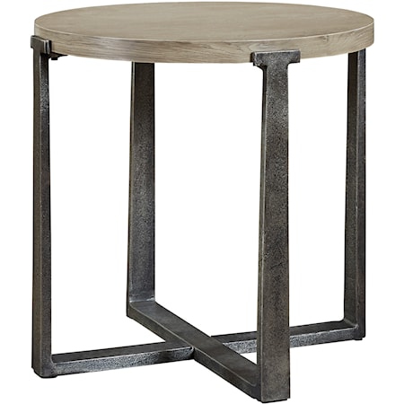 Ashley Signature Design Dalenville T965-6 Round End Table with Metal ...