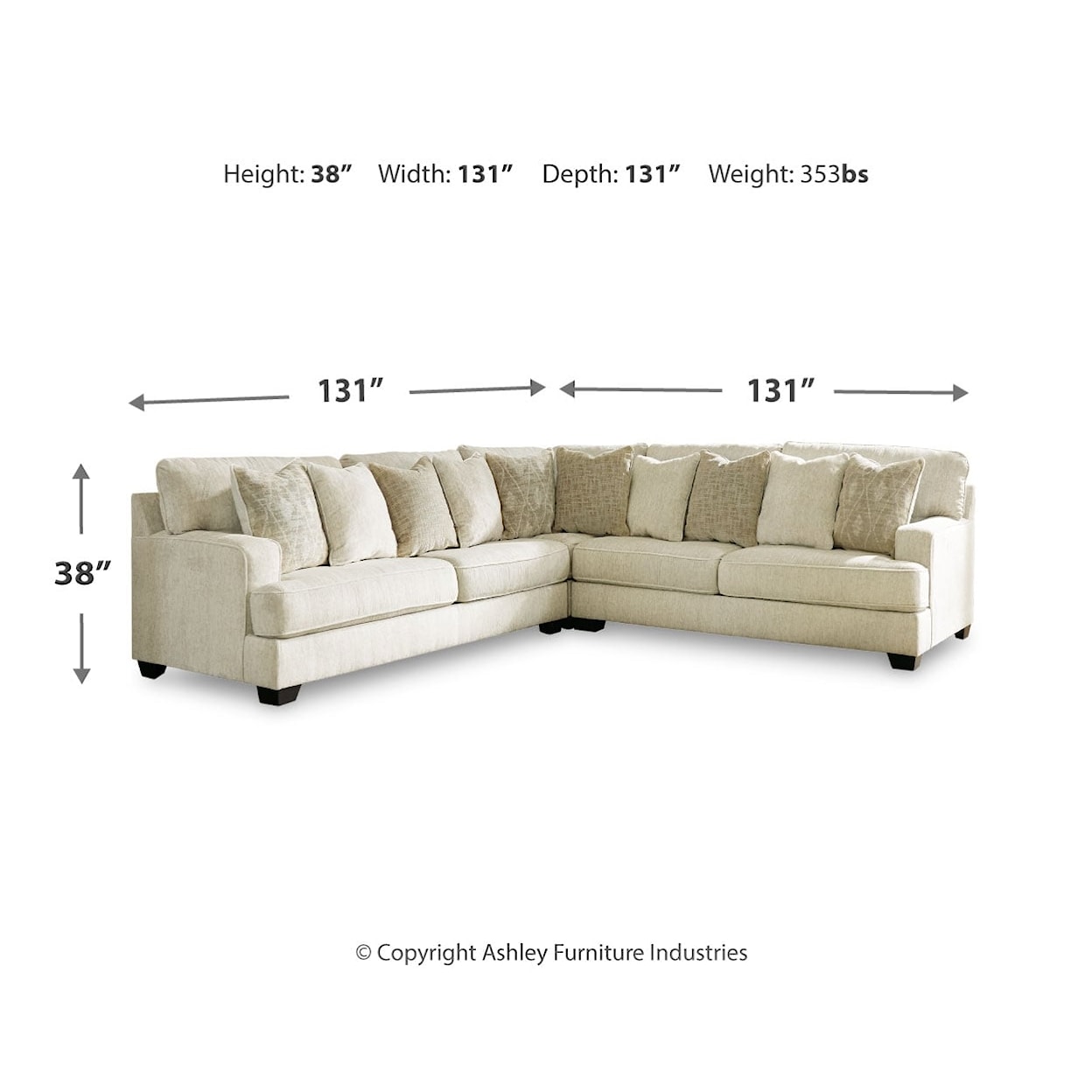 Signature Design Rawcliffe 5-Piece Sectional