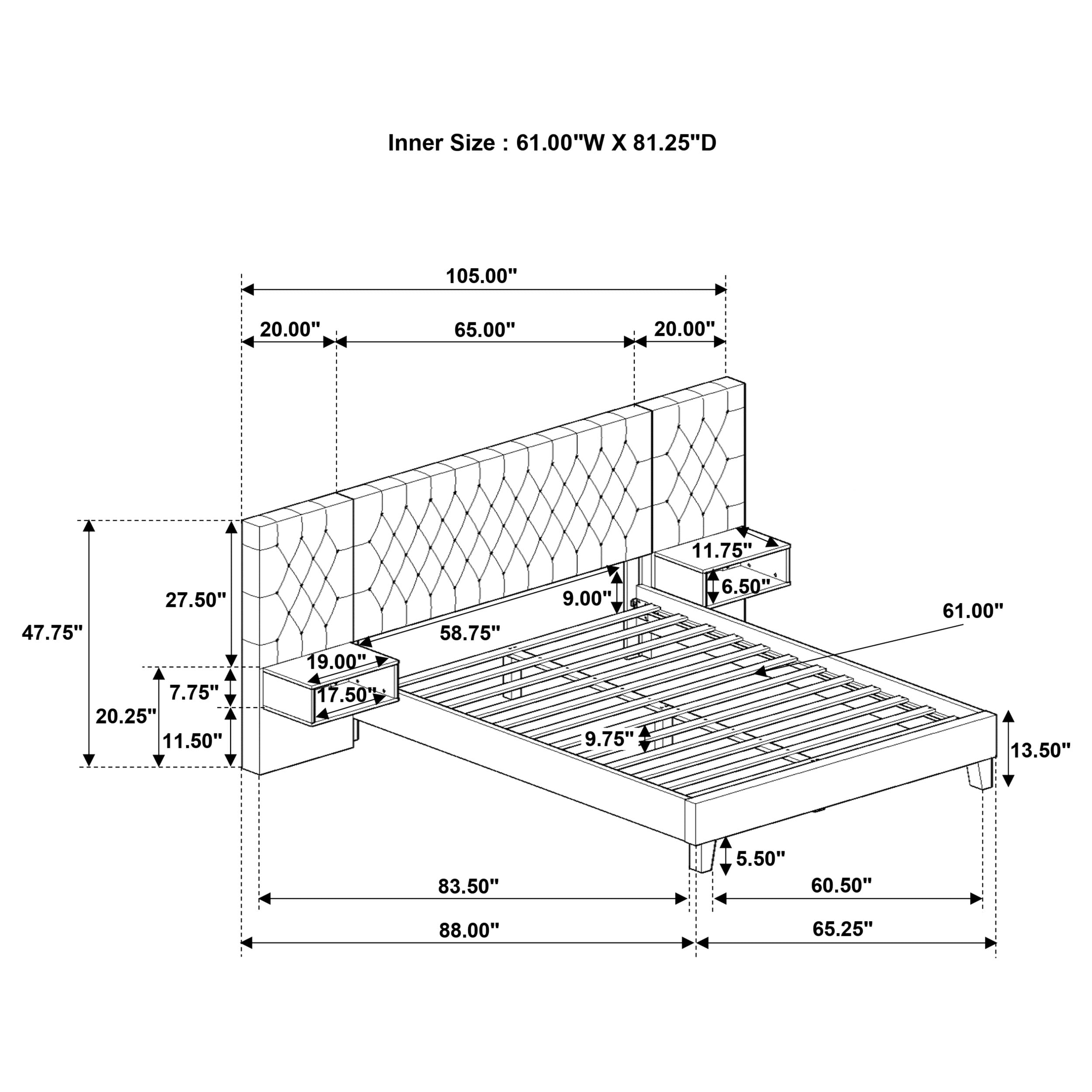 Coaster Marley Queen Wall Panel Bed