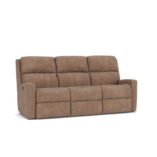 Contemporary Casual Reclining Sofa