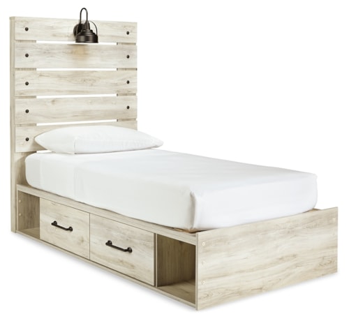 Twin Panel Bed With 2 Storage Drawers