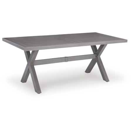 Rect Dining Table W/Umb Opt