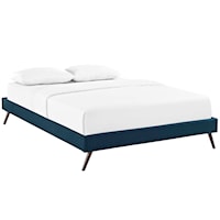 Full Fabric Bed Frame with Round Splayed Legs