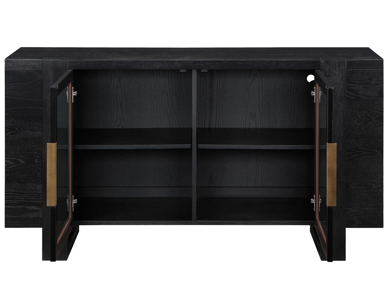 60" Glass-Door Server w/USB Ports &amp; Outlets
