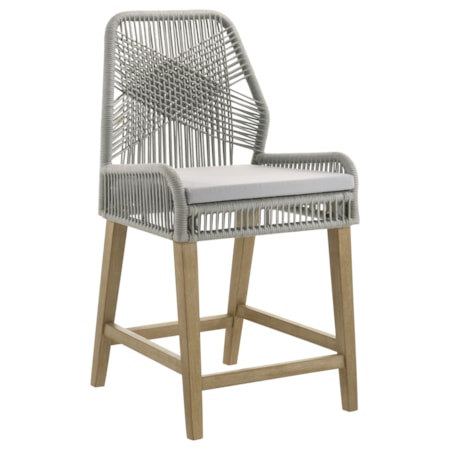 Woven Rope Counter Chair w/ Cushion