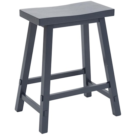 Transitional 24 Inch Sawhorse Counter Height Stool