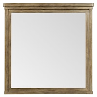 Framed Rustic Mirror with Beveled-Edge