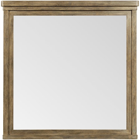 Framed Rustic Mirror with Beveled-Edge