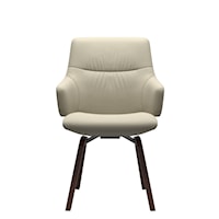 Contemporary Mint Large Low-Back Dining Chair with Arms D200