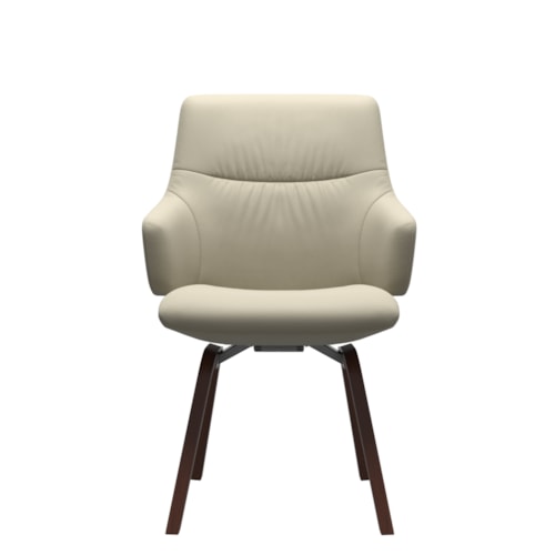 Contemporary Mint Large Low-Back Dining Chair with Arms D200