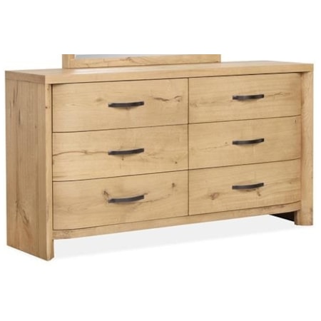 dresser with felt lined drawers Furniture of America Lyris 7-Bedroom Drawer Dresser in Rustic Oak