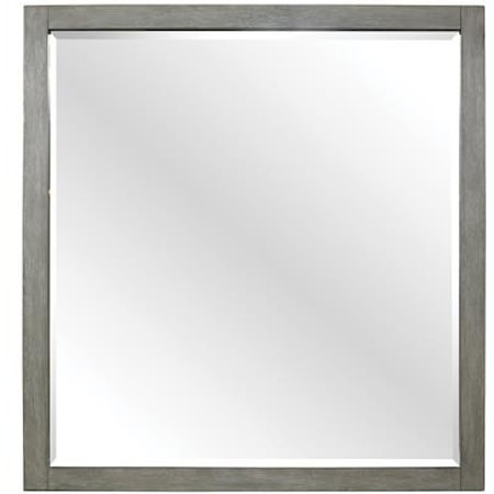 Contemporary Mirror with Beveled-Edge Frame