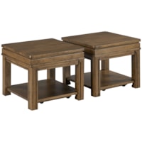 Transitional Pack of 2 Square Bunching Coffee Tables