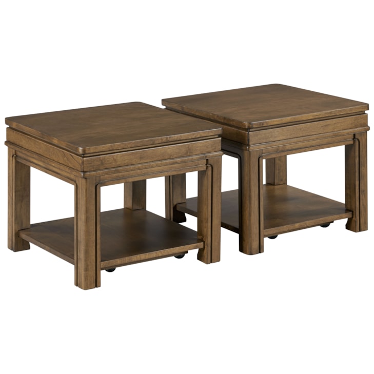 Hammary Nicolette-Hamilton Pack of 2 Square Bunching Coffee Tables