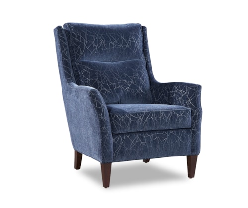 Transitional Arm Chair with Bustle Back Cushion