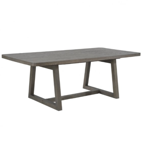 Transitional Trestle-Base Dining Table