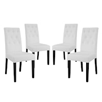 Dining Side Chair Vinyl Set of 4