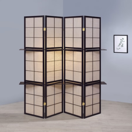 4-Panel Room Divider Folding Shoji Screen