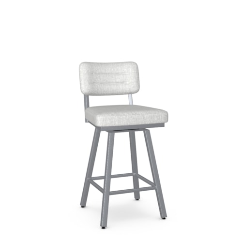 Contemporary Upholstered Counter Height Swivel Stool