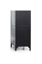 Four Hands Belmont VBEL Contemporary Arched Metal Cabinet with Glass Doors
