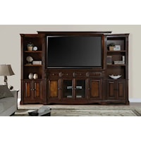 Traditional TV Entertainment Center with Antique Brass Hardware