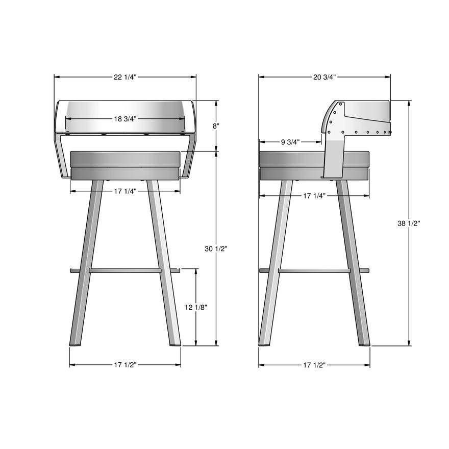 Upholstered Bar Height Swivel Stool