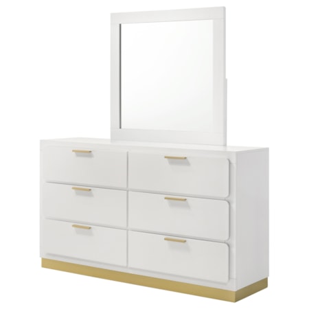 Caraway 6-Drawer Dresser w/ Mirror