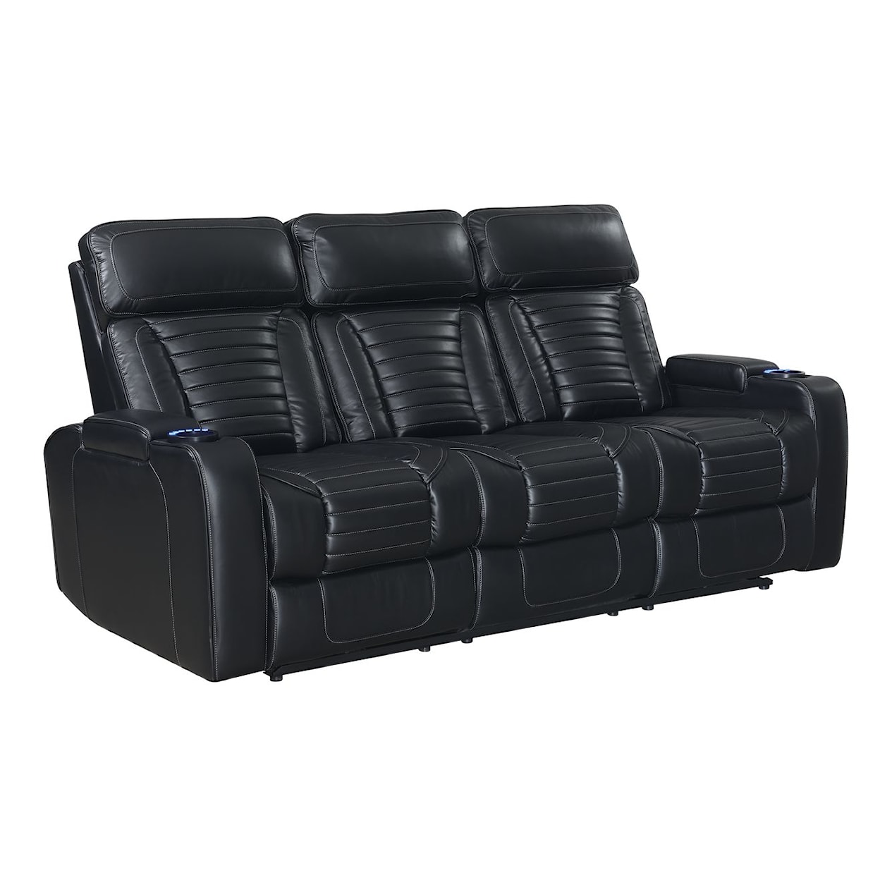 Prime Lavon Dual-Power Leatherette Reclining Sofa