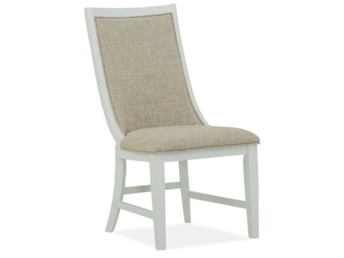 Traditional Host Side Chair with Upholstered Seat & Back