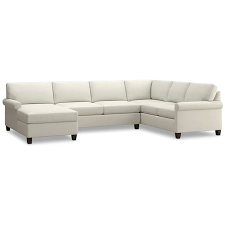 Casual 3-Piece Sectional with Left-Facing Chaise