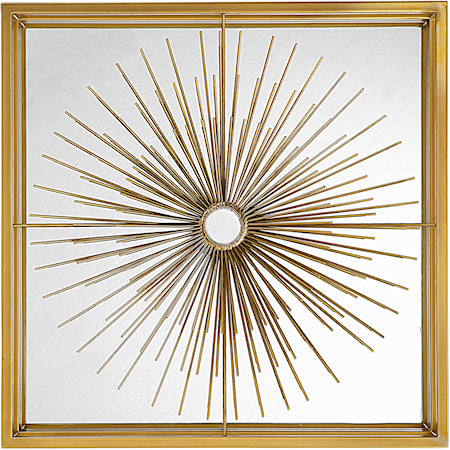 Starlight Mirrored Brass Wall Decor