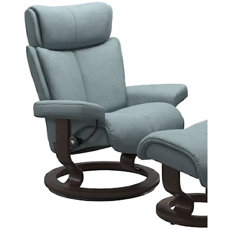 Large Reclining Chair with Classic Base