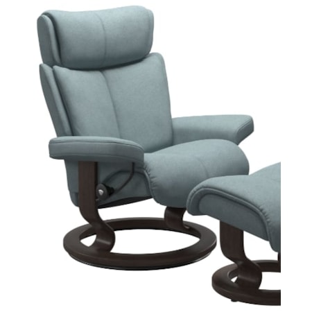 Large Reclining Chair with Classic Base