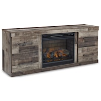 Rustic 60" TV Stand with Electric Fireplace